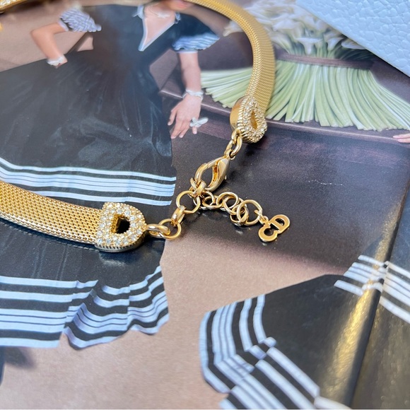 DIOR Dignity Pendant Gold Plated Christian Dior Choker - Picture 12 of 12